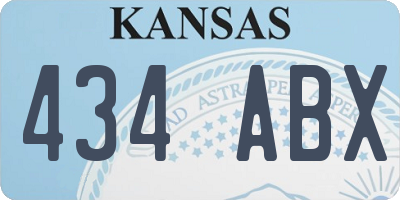 KS license plate 434ABX