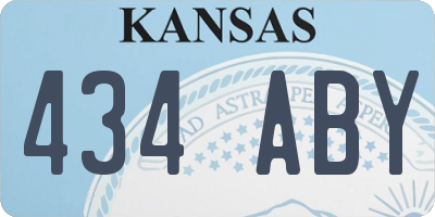 KS license plate 434ABY