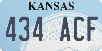 KS license plate 434ACF
