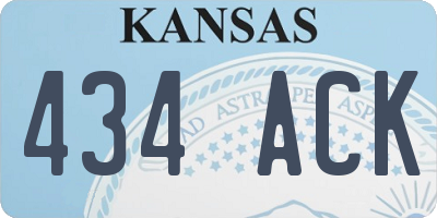 KS license plate 434ACK