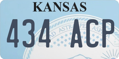KS license plate 434ACP