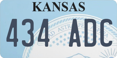 KS license plate 434ADC