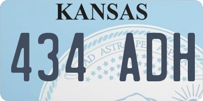 KS license plate 434ADH