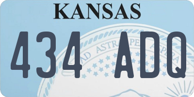 KS license plate 434ADQ