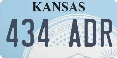 KS license plate 434ADR