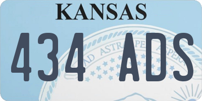 KS license plate 434ADS