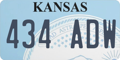 KS license plate 434ADW
