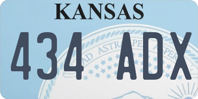 KS license plate 434ADX