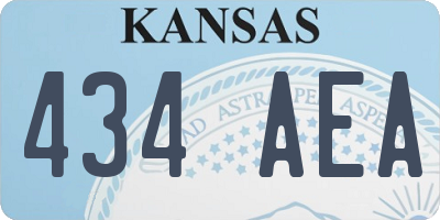 KS license plate 434AEA