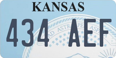 KS license plate 434AEF