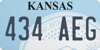 KS license plate 434AEG