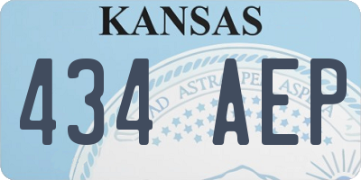 KS license plate 434AEP