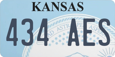 KS license plate 434AES