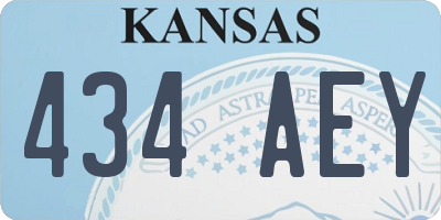 KS license plate 434AEY
