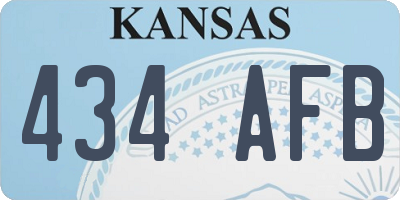 KS license plate 434AFB
