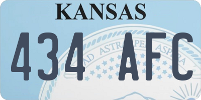 KS license plate 434AFC