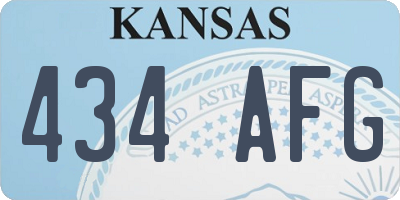 KS license plate 434AFG