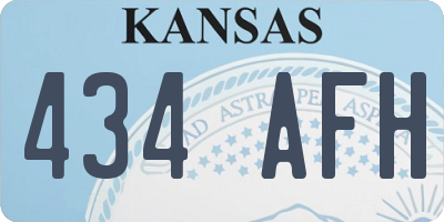 KS license plate 434AFH