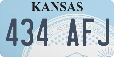 KS license plate 434AFJ