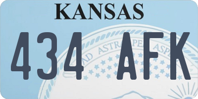 KS license plate 434AFK