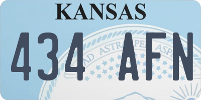 KS license plate 434AFN