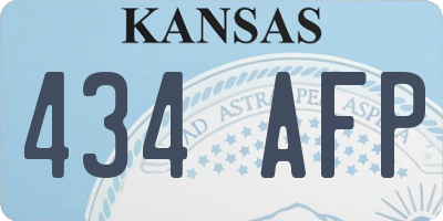 KS license plate 434AFP