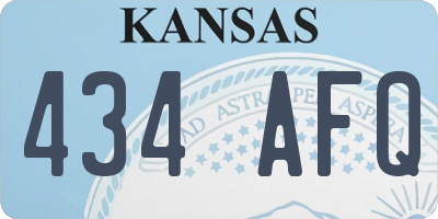KS license plate 434AFQ