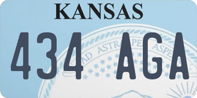 KS license plate 434AGA