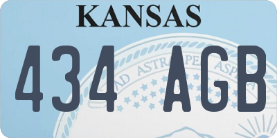 KS license plate 434AGB