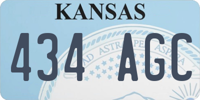 KS license plate 434AGC