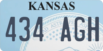 KS license plate 434AGH