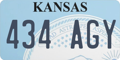 KS license plate 434AGY