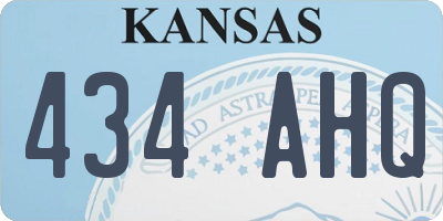 KS license plate 434AHQ