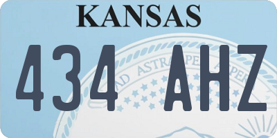 KS license plate 434AHZ