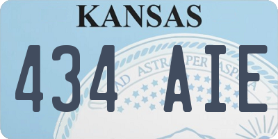 KS license plate 434AIE