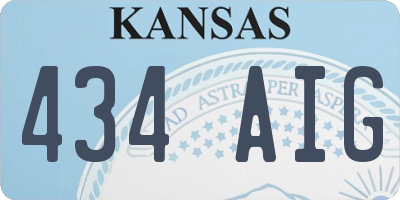 KS license plate 434AIG
