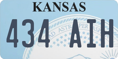 KS license plate 434AIH