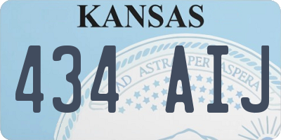 KS license plate 434AIJ