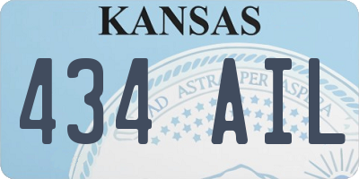 KS license plate 434AIL