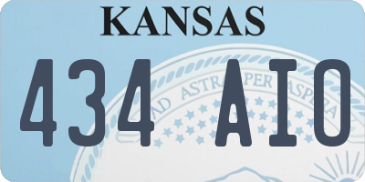 KS license plate 434AIO