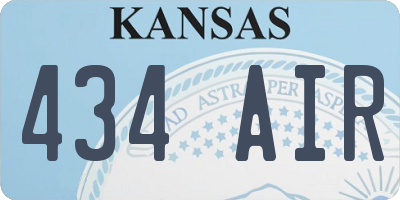KS license plate 434AIR