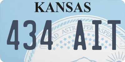 KS license plate 434AIT