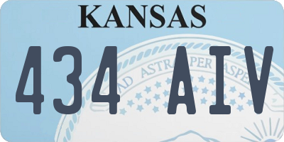 KS license plate 434AIV