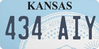 KS license plate 434AIY