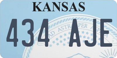 KS license plate 434AJE