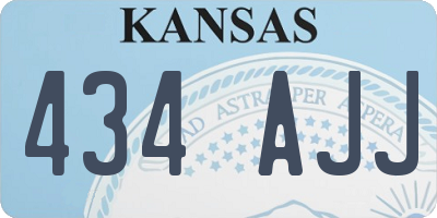 KS license plate 434AJJ