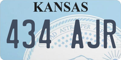 KS license plate 434AJR