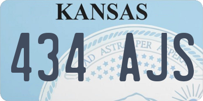 KS license plate 434AJS