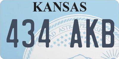 KS license plate 434AKB