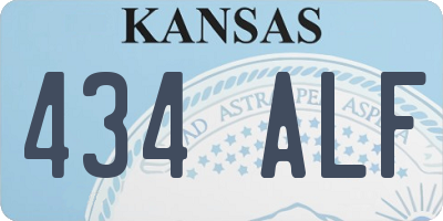 KS license plate 434ALF